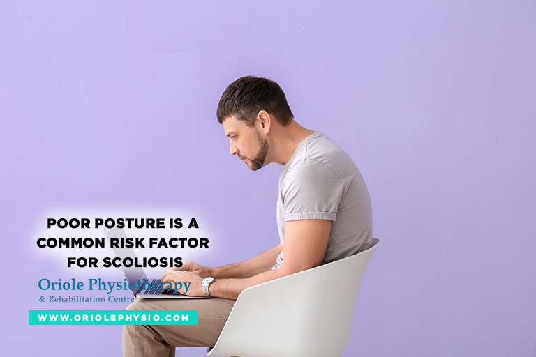 Poor posture is a common risk factor for scoliosis